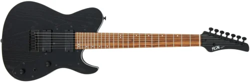 FGN J Standard Iliad 7 String Guitar - Open Pore Black - Image 2