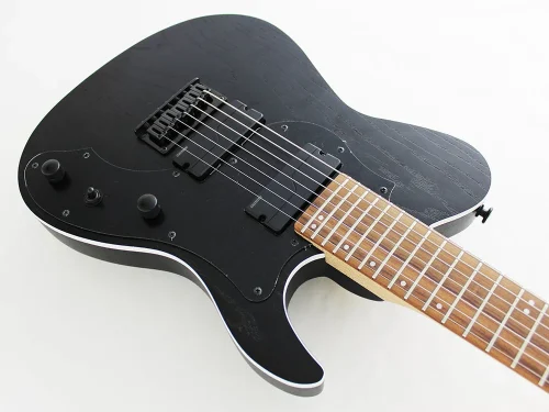 FGN J Standard Iliad 7 String Guitar - Open Pore Black - Image 3
