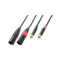 PD Connex 2 X XLR Male - 2 X RCA Male Cable - 3m