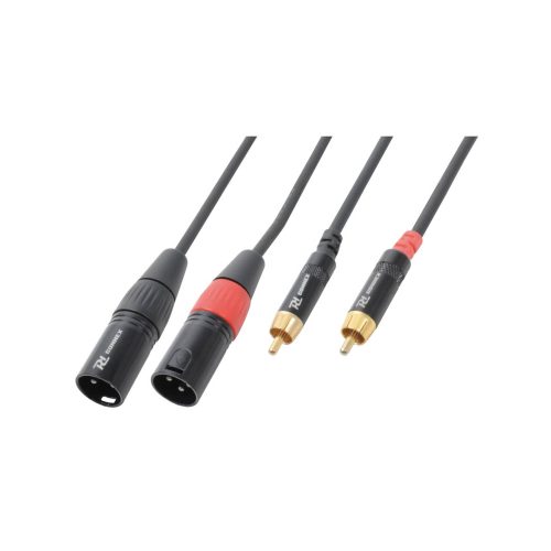 PD Connex 2 X XLR Male - 2 X RCA Male Cable - 3m