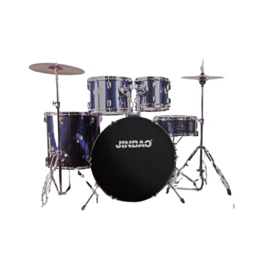 Jinbao JBP221 5 Piece Drum Kit - Blue Sparkle
