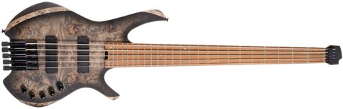 Cort Space 5 Headless 5-String Bass Guitar – Star Dust Black - Image 3