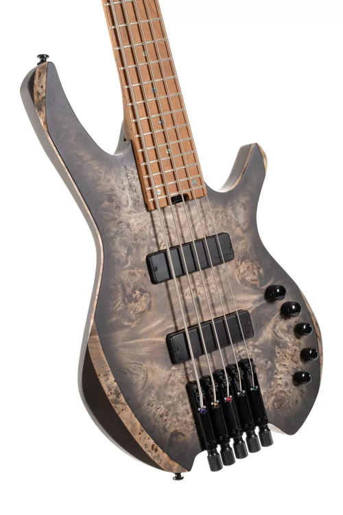 Cort Space 5 Headless 5-String Bass Guitar – Star Dust Black - Image 2