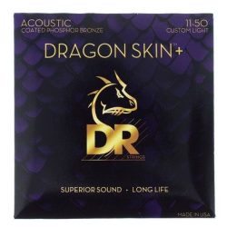 DR Strings Dragon Skin+ .011-.050 Acoustic Guitar Strings