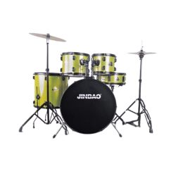 Jinbao JBP221 5 Piece Drum Kit - Green Sparkle