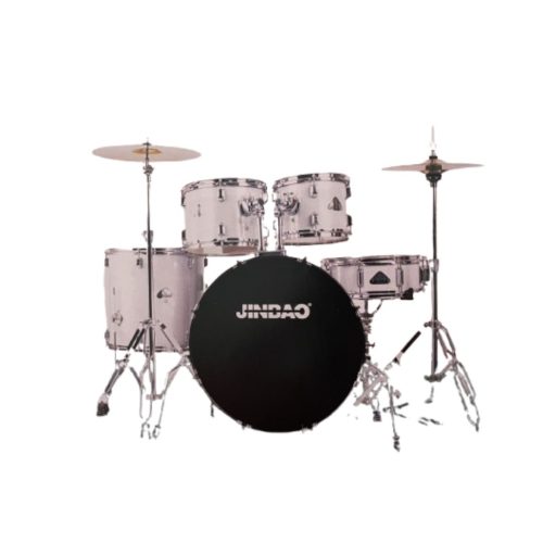 Jinbao JBP221 5 Piece Drum Kit - White