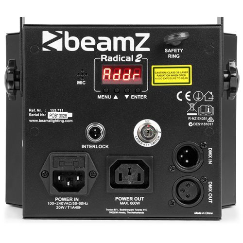 Beamz Radical II LED Derby w/Laser RG and Strobe - Image 3