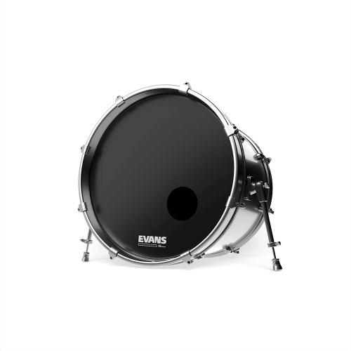 Evans EQ3 Resonant Black Bass Drumhead - 22 inch - Port Hole - Image 2