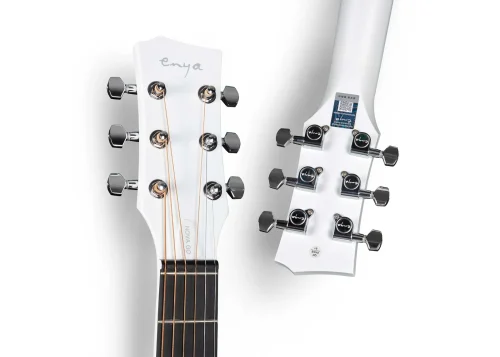 Enya Nova Go SP1 Carbon Fibre Electro-Acoustic Guitar - White - Image 6