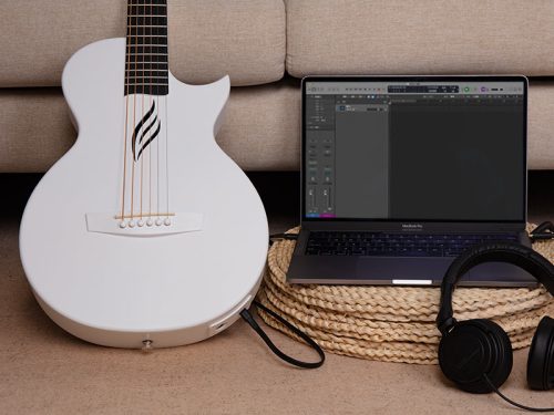 Enya Nova Go SP1 Carbon Fibre Electro-Acoustic Guitar - White - Image 8