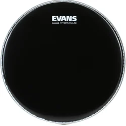 Evans Hydraulic Black Drumhead - 12 inch
