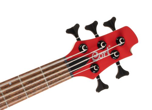 Cort C5 Deluxe 5 String Bass Guitar – Candy Red - Image 4