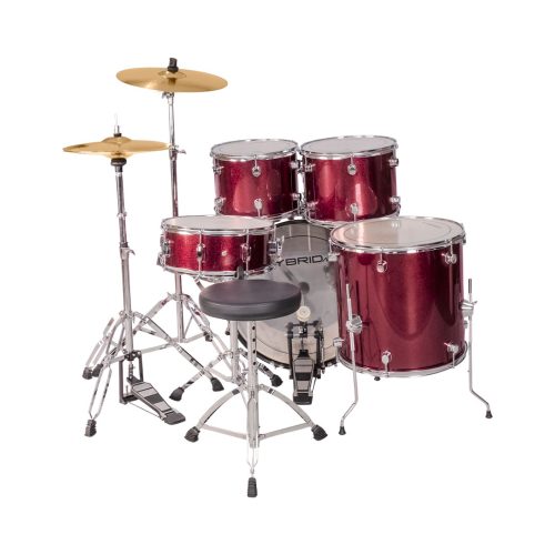 Hybrid MI HD5 Full Drum Kit - Lazer Red - Image 3
