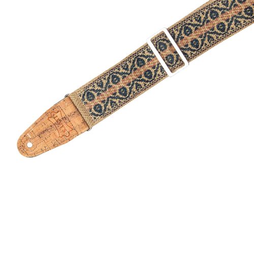 Levys MH8P-007 Vegan Hemp Guitar Strap - Berry And Taupe - Image 2