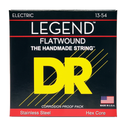 DR Strings Legend Flatwound Electric Guitar Strings - 13-54