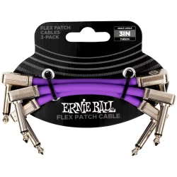 Ernie Ball Flex Patch Cable 6in – Purple – 3 Pack