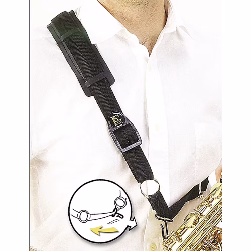 BG S02M Single Shoulder Strap for Saxophone - Image 3