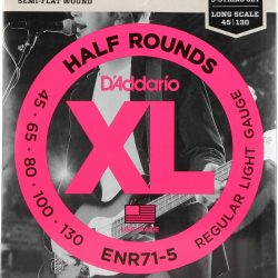 D'Addario XL Half Rounds Bass Guitar Strings - .045-.130 - 5-string