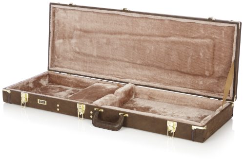 Gator Electric Guitar Deluxe Wood Case- Vintage Brown - Image 2