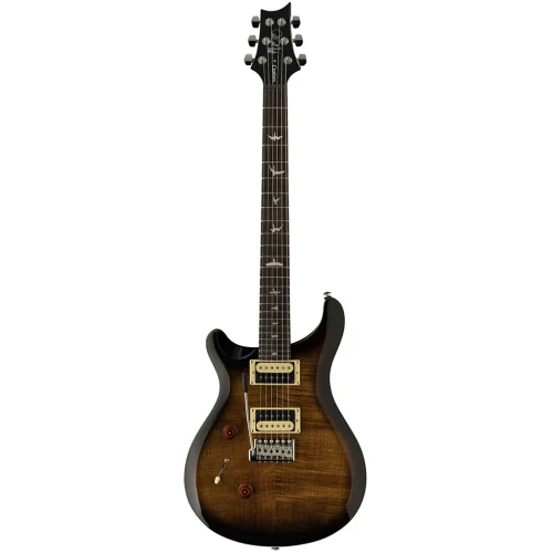 PRS SE Custom 24 Lefty Electric Guitar - Black Gold Sunburst - Image 2