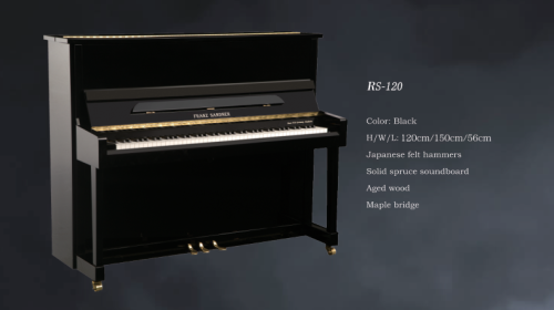 Sandner RS120 Black Satin Upright Piano - Image 2