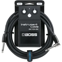 Boss BIC-10ABK – 3m Straight to Right Angled Instrument Cable