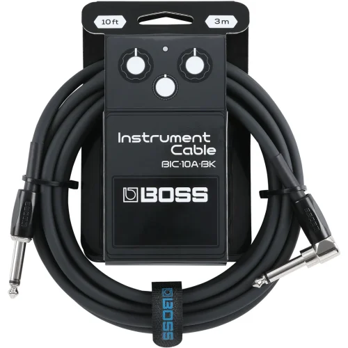 Boss BIC-10ABK – 3m Straight to Right Angled Instrument Cable