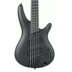 Ibanez Iron Label SRMS625EX 5 String Bass Guitar - Black Flat