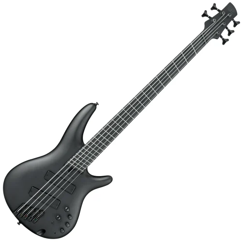 Ibanez Iron Label SRMS625EX 5 String Bass Guitar - Black Flat - Image 2