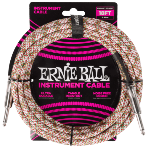 Ernie Ball Braided Instrument Cable – (5.5M) – Emerald Argyle
