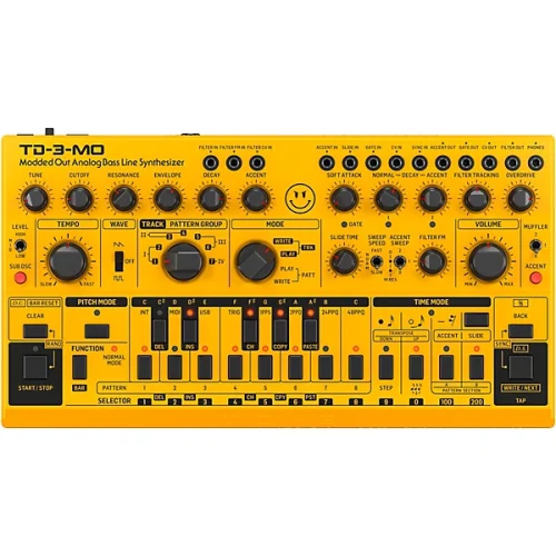 Behringer TD-3-MO-AM Analog Bass Line Synthesizer - Yellow