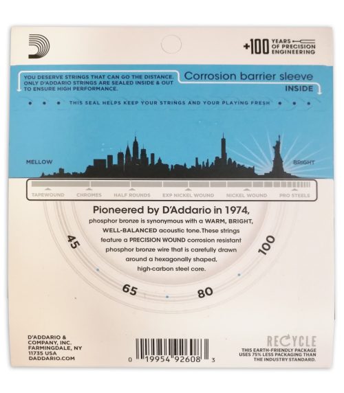 D'Addario Phosphor Bronze Acoustic Bass Strings - .045-.100 - Image 2