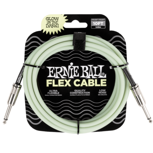 Ernie Ball Flex Instrument Cable – Glow in Dark – (3M)