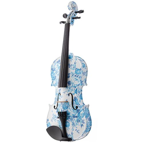 Kinglos YZ Series Art 4/4 Violin - Floral Blue - Image 2