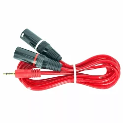 Cyberdyne 3.5mm Stereo Male to XLR (Cannon) Male x 2 Cable (1.8m)