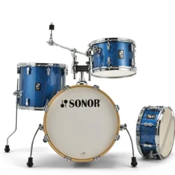 Sonor AQX Jazz 4-piece Shell Pack - Blue Ocean Sparkle