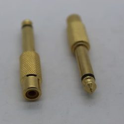 Cyberdyne 6.35mm Mono Male to RCA Female Adaptor (Gold)