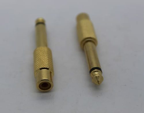Cyberdyne 6.35mm Mono Male to RCA Female Adaptor (Gold)