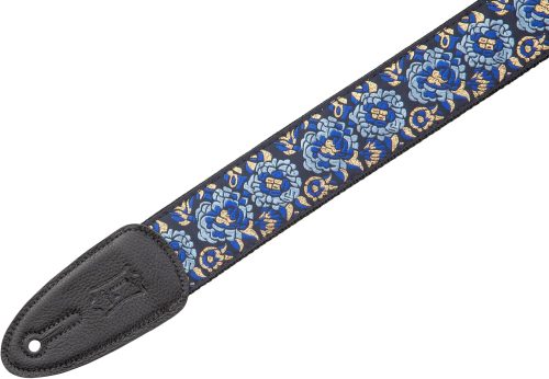 Levy Asian Print Jacquard Navy Guitar Strap - Image 4