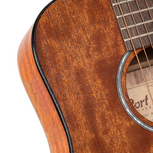 Cort AD Mini M Travelers Guitar - Natural Satin Mahogany - Image 6