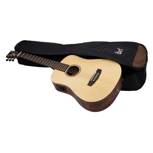 Cort Earth Mini E Adirondack Acoustic Electric Travel Guitar - Image 3