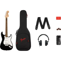 Fender Squier Stratocaster Electric Guitar Mustang Micro Pack
