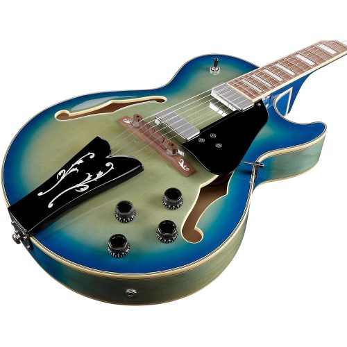 Ibanez George Benson Signature Guitar GB10EM - Jet Blue Burst - Image 3