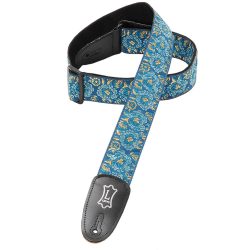 Levy M8AS-BLU - 2 Inch Wide Blue Jacquard Guitar Strap