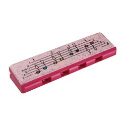 Hohner Speedy 4 Hole Harmonica - Cherry and Pink