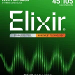 Elixir Nanoweb Long-scale Electric Bass Strings - .045-.105 Light/Medium