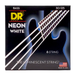 DR Strings 6 string Hi-Def Neon White Coated Bass Guitar Strings 30-125 Medium - Image 3