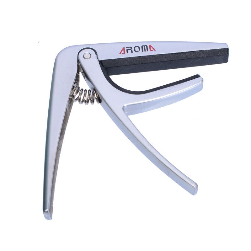AC02.jpg Aroma AC-02 Classic Guitar Capo Silver Zinc Alloy - Image 1