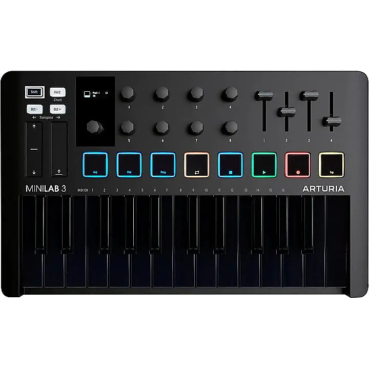 Arturia MiniLab 3 25 Slim-key Controller – Deep Black - Marshall Music