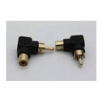 RCA Male to Female Angle Adaptor